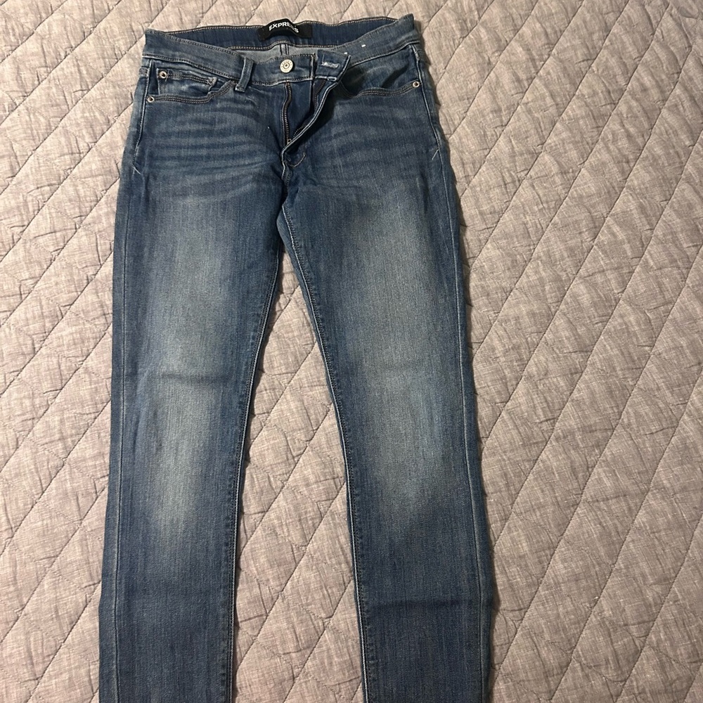 Express Blue Skinny Jeans Versatile Style